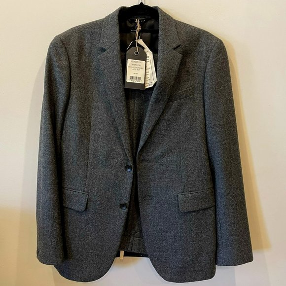 Rag & Bone Charcoal Classic Notched Suit 38 Jacket 30 pants